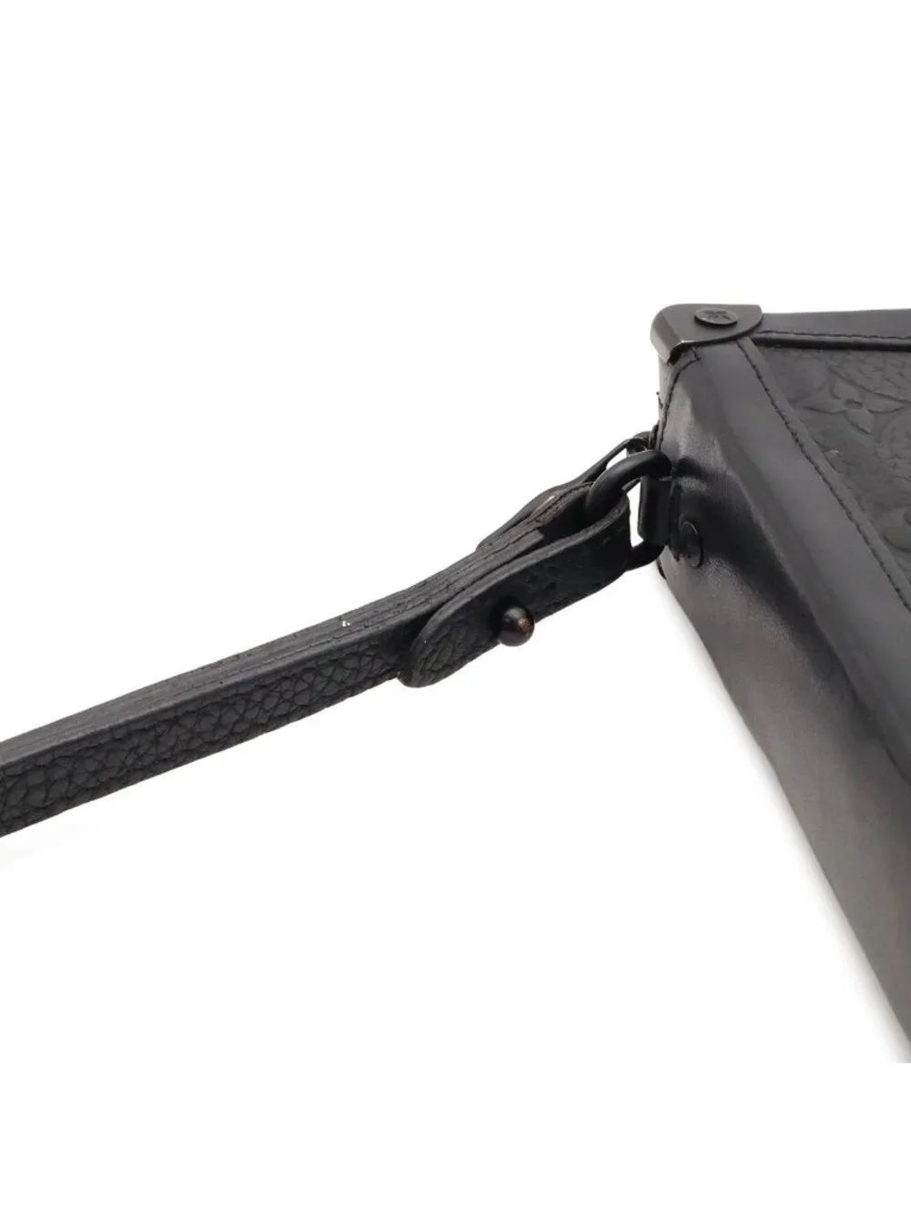 Louis Vuitton Monogram Taurillon Soft Trunk Clutch Black